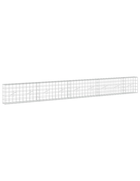 Gabione con filo da 5 mm e rete 10x10 cm 450x20x50 cm