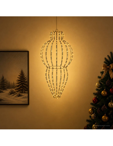 Luce a punta di Natale 320 LED Bianco caldo Diam. 40 x 75 cm