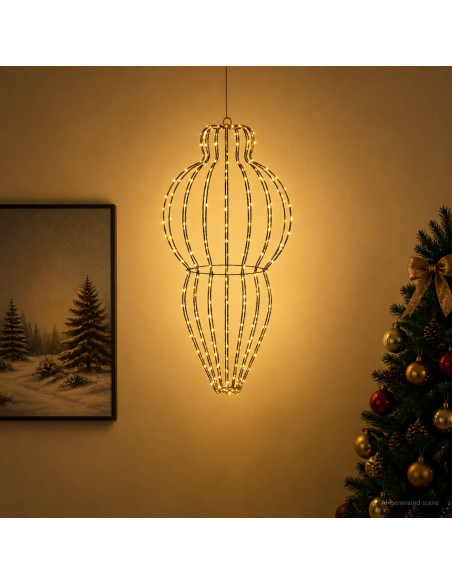 Luce a punta di Natale 320 LED Bianco caldo Diam. 40 x 75 cm