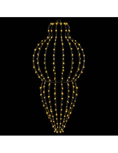 Luce a punta di Natale 320 LED Bianco caldo Diam. 40 x 75 cm