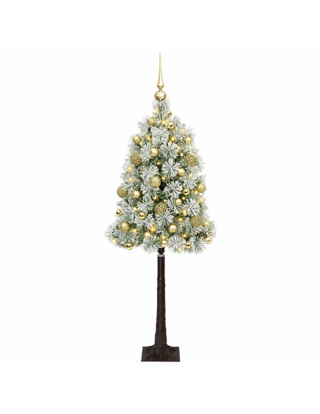 Albero di Natale artificiale con rami snodati e palline 120 cm
