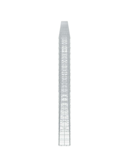 Gabione con filo da 5 mm e rete 10x10 cm 750x20x200 cm
