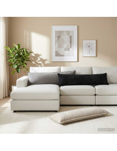Cuscino HOUTEN Grigio Chiaro 40 x 145 cm Tessuto Chenille