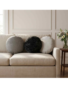 Cuscino con cuscino HEERLEN 2 pz Antracite Tessuto Chenille
