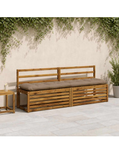 Cuscino per panchina VIANEN 100% Poliestere Tortora