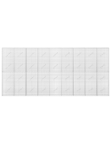 Gabione con filo da 5 mm e rete da 5x5 cm 450x10x200 cm