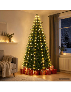 Ghirlande luminose per alberi di Natale Verde 210 cm PVC