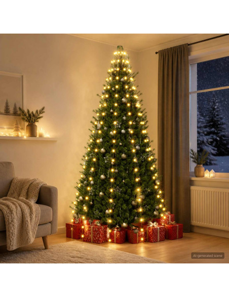 Ghirlande luminose per alberi di Natale Verde 210 cm PVC