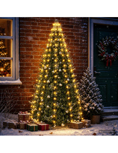 Ghirlande luminose per alberi di Natale Verde 210 cm PVC