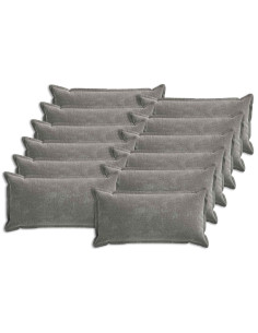 Cuscino con cuscino HOUTEN 12 pz Grigio Scuro Tessuto Chenille 2