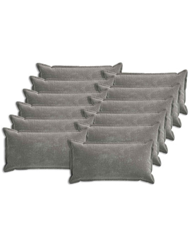 Cuscino con cuscino HOUTEN 12 pz Grigio Scuro Tessuto Chenille