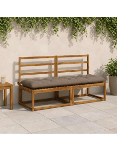 Cuscino per panchina VIANEN 100% Poliestere Tortora