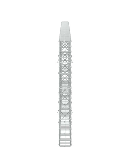 Gabione con filo da 5 mm e rete da 5x5 cm 400x10x100 cm