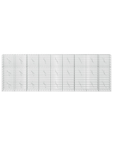 Gabione con Filo da 5 mm e Rete da 5x10 cm 450x10x150 cm
