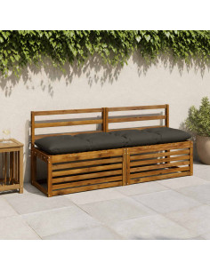 Cuscini per Panchina VIANEN 2 pz 100% Poliestere Antracite