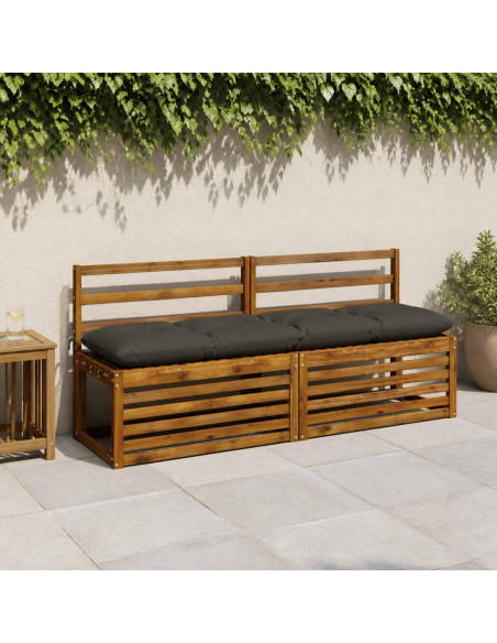 Cuscini per Panchina VIANEN 2 pz 100% Poliestere Antracite