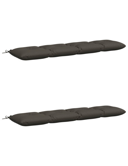 Cuscini per Panchina VIANEN 2 pz 100% Poliestere Antracite