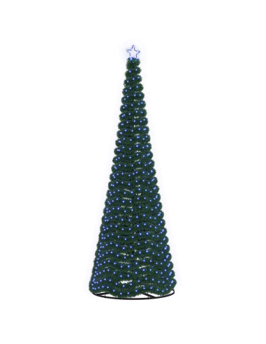 Albero di Natale in tinsel con luci LED e base EKENAS 300 cm