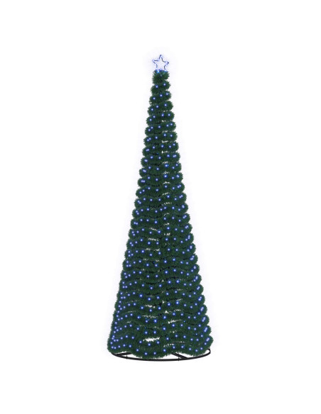 Albero di Natale in tinsel con luci LED e base EKENAS 300 cm