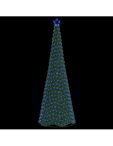 Albero di Natale in tinsel con luci LED e base EKENAS 300 cm
