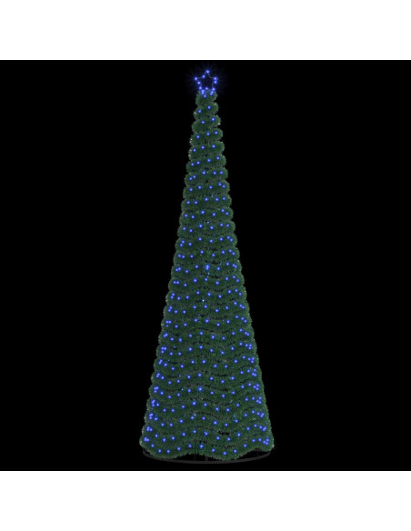 Albero di Natale in tinsel con luci LED e base EKENAS 300 cm
