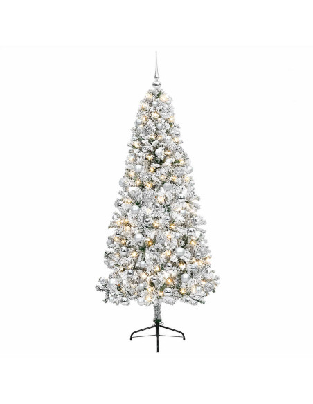 Albero di Natale artificiale con palline 240 cm 300 LED