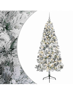 Albero di Natale artificiale con palline 240 cm 300 LED 2