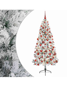 Albero di Natale artificiale con palline 210 cm 300 LED 2