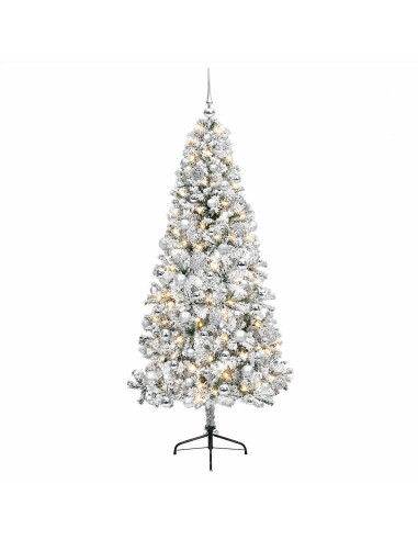 Albero di Natale artificiale con palline 210 cm 300 LED