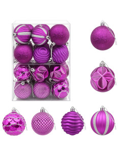 Set di Palline di Natale 36 pz Lillà 6 cm Polistirolo
