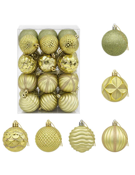 Set di Palline di Natale 36 pz Verde chiaro 6 cm Polistirolo