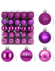 Set di Palline di Natale 100 pz Lillà 4 cm Polistirolo