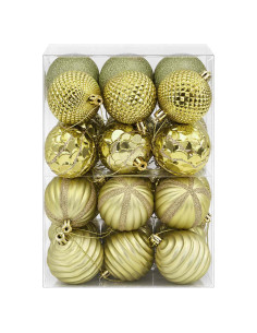 Set di Palline di Natale 36 pz Verde chiaro 6 cm Polistirolo 2