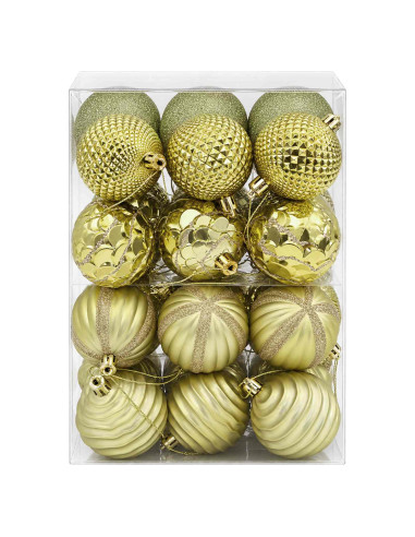 Set di Palline di Natale 36 pz Verde chiaro 6 cm Polistirolo