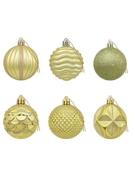Set di Palline di Natale 36 pz Verde chiaro 6 cm Polistirolo