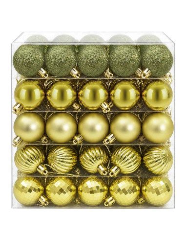 Set di Palline di Natale 100 pz Verde chiaro 4 cm Polistirolo