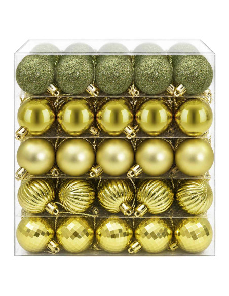 Set di Palline di Natale 100 pz Verde chiaro 4 cm Polistirolo