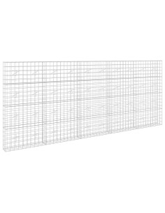 Gabione con filo da 5 mm e rete 10x10 cm 500x20x200 cm 2