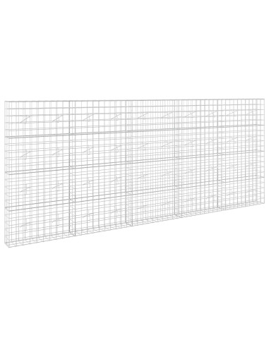 Gabione con filo da 5 mm e rete 10x10 cm 500x20x200 cm