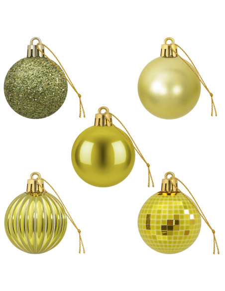 Set di Palline di Natale 100 pz Verde chiaro 4 cm Polistirolo