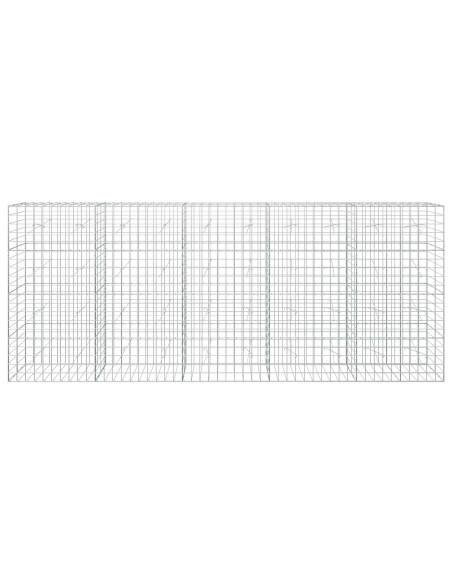Gabione con filo da 5 mm e rete 10x10 cm 500x20x200 cm