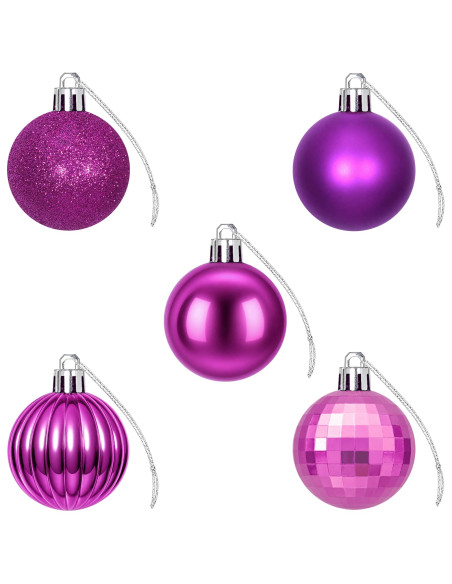 Set di Palline di Natale 100 pz Lillà 4 cm Polistirolo