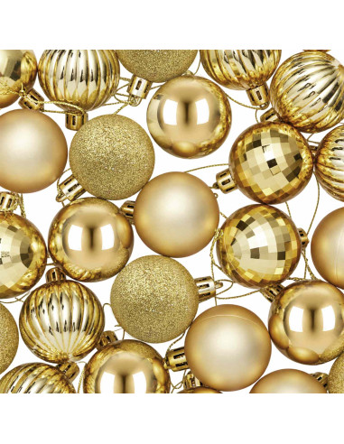 Set di Palline di Natale 100 pz Oro 4 cm Polistirolo