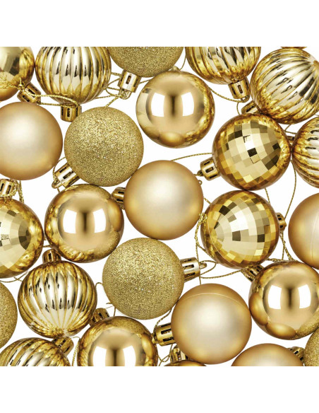 Set di Palline di Natale 100 pz Oro 4 cm Polistirolo
