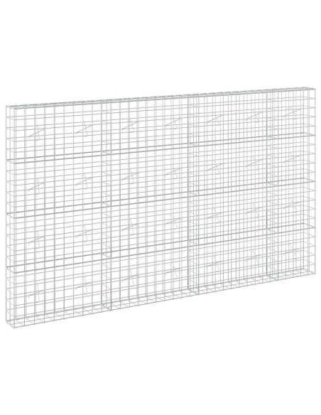 Gabione con filo da 5 mm e rete 10x10 cm 350x20x200 cm
