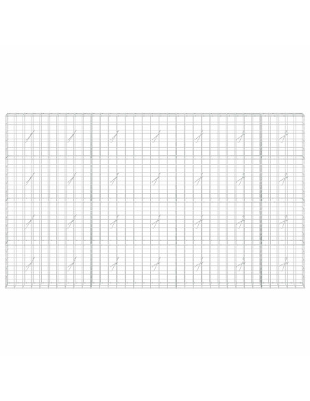 Gabione con filo da 5 mm e rete 10x10 cm 350x20x200 cm