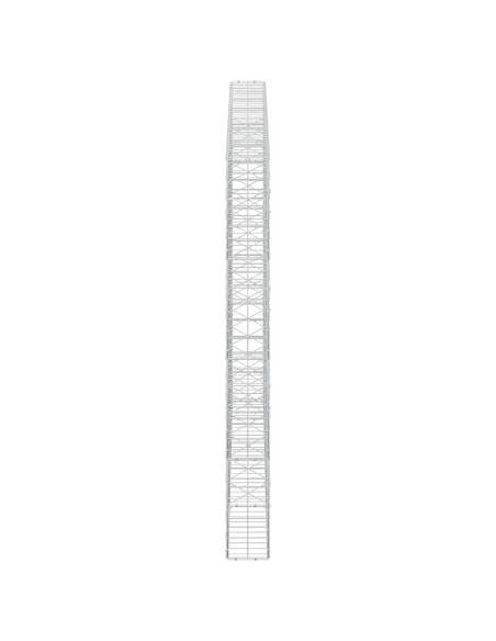 Gabione con filo da 5 mm e rete 10x10 cm 350x20x200 cm