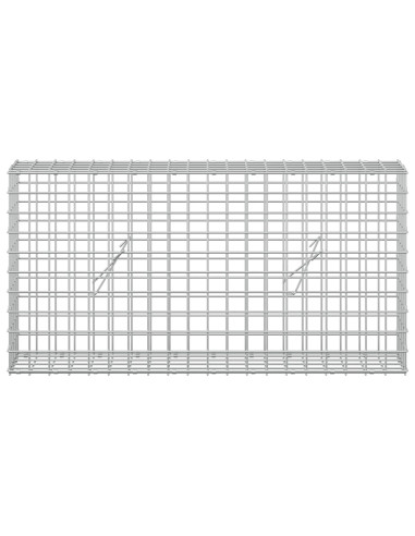 Gabione con filo da 5 mm e rete da 5x5 cm 100x20x50 cm