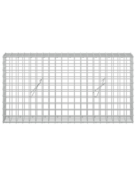 Gabione con filo da 5 mm e rete da 5x5 cm 100x20x50 cm