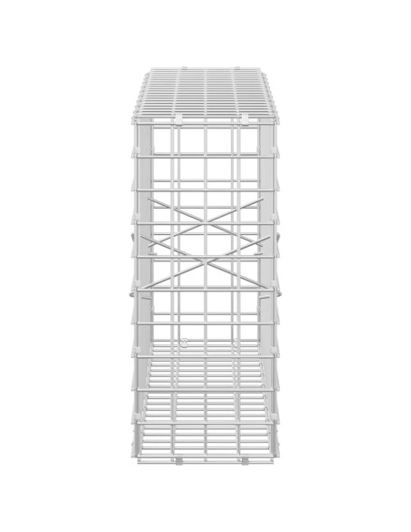 Gabione con filo da 5 mm e rete da 5x5 cm 100x20x50 cm